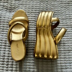 Cult Gaia size 40 Gold Padded Platform Sandals